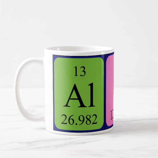 Aline periodic table name mug (Left)