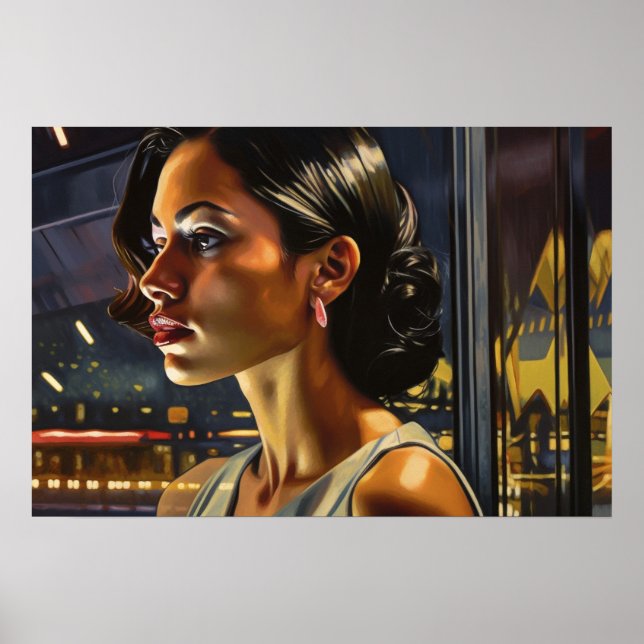 Aline winding down on a sultry Miami night Poster (Front)