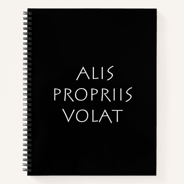Alis Propriis Volat Notebook (Front)