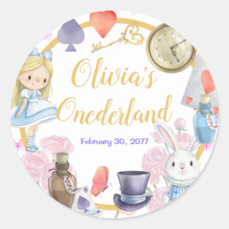 Alisa in Onederland Classic Round Sticker