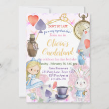 Alisa in Onederland Invitation