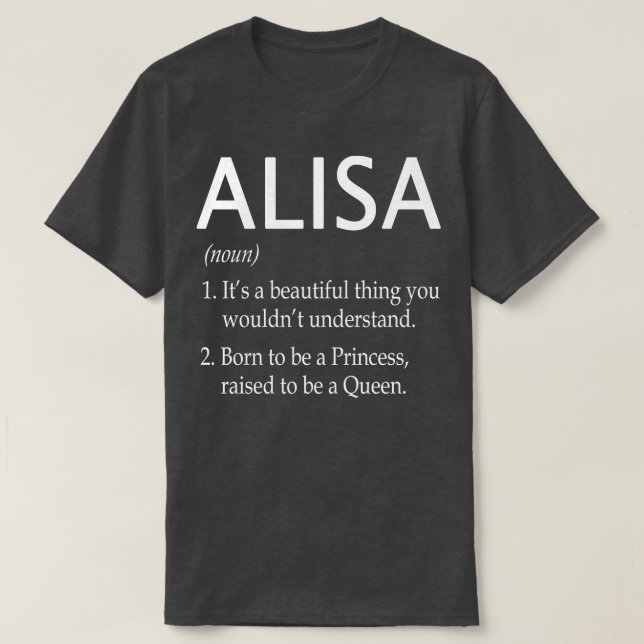 Alisa Name Gift T-Shirt (Design Front)