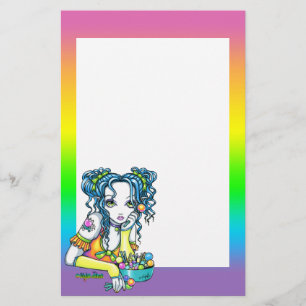 "Alisha" Candy Rainbow Fairy Stationery