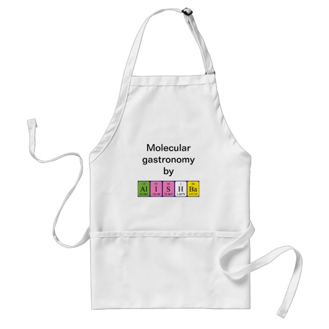 Alishba periodic table name apron (Front)