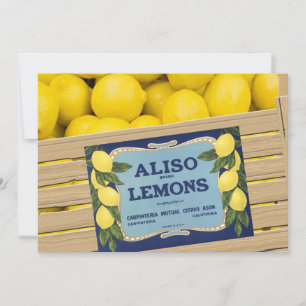 Aliso Lemons in a Crate Invitation