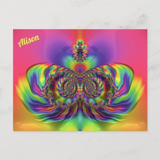 ALISON ~ 3D Design Pattern ~ Multi Colors   Postcard (Front)