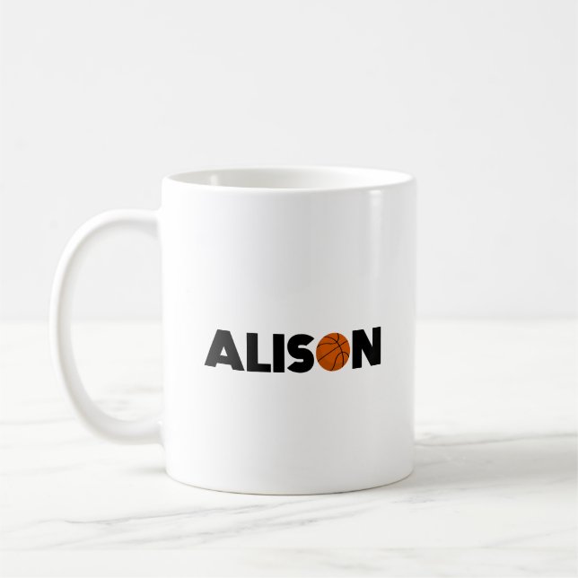 Alison Basketball Coffee Mug (Left)