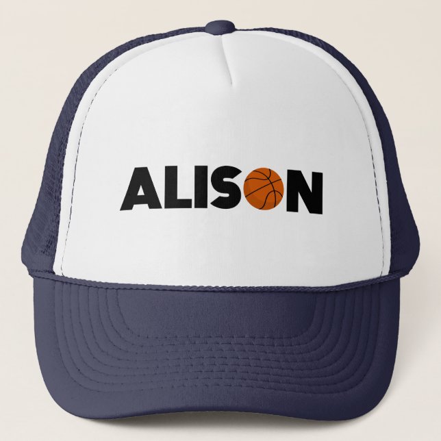 Alison Basketball Trucker Hat (Front)