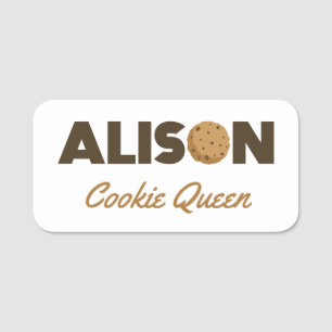 Alison cookie queen name tag