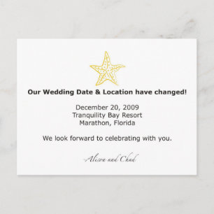 Alison- Date Change Announcement Postcard