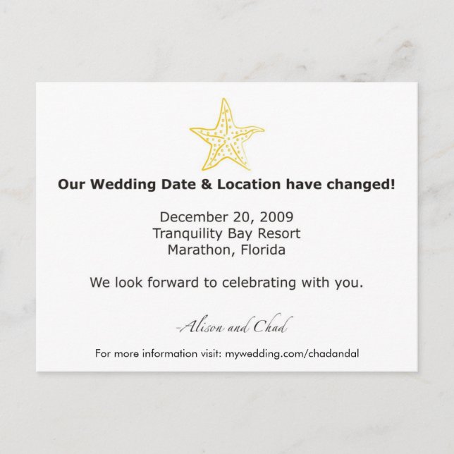 Alison- Date Change-Update Postcard (Front)