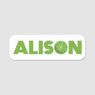 Alison Lime Name Tag
