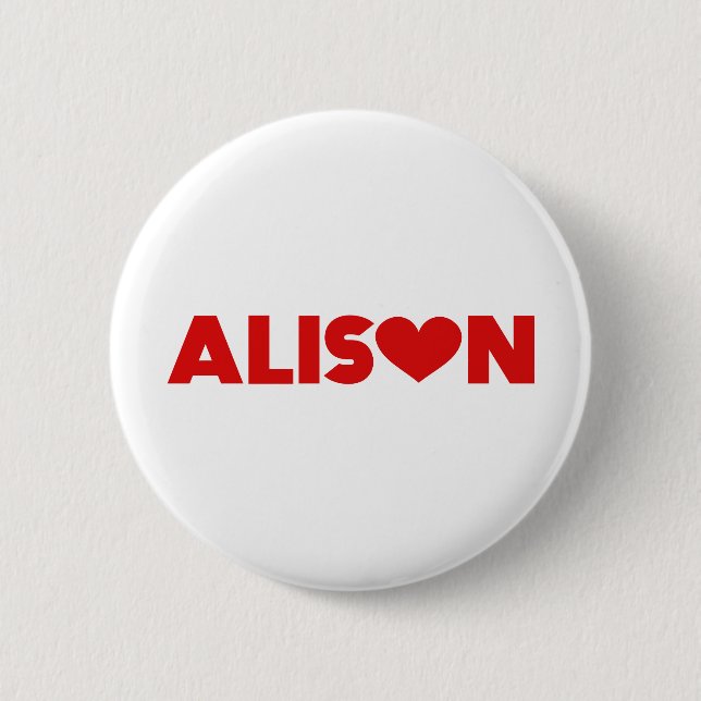 Alison Love 6 Cm Round Badge (Front)