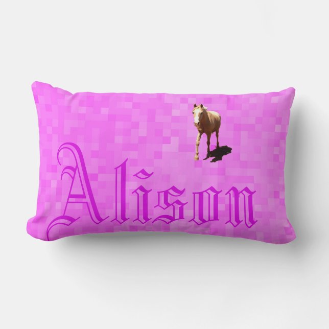 Alison Name Logo, Lumbar Cushion (Front)