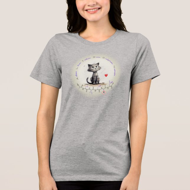 ALISON peptide - cat 2, custom text Tri-Blend Shir Shirt (Front)