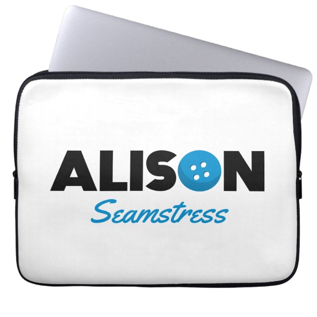 Alison Seamstress Laptop Sleeve (Front)