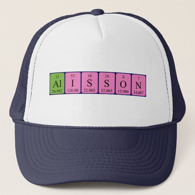 Alisson periodic table name hat (Front)