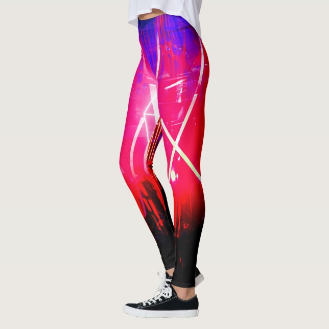 Alistra Electronic Cyber Punk Neon Rave Leggings (Left)
