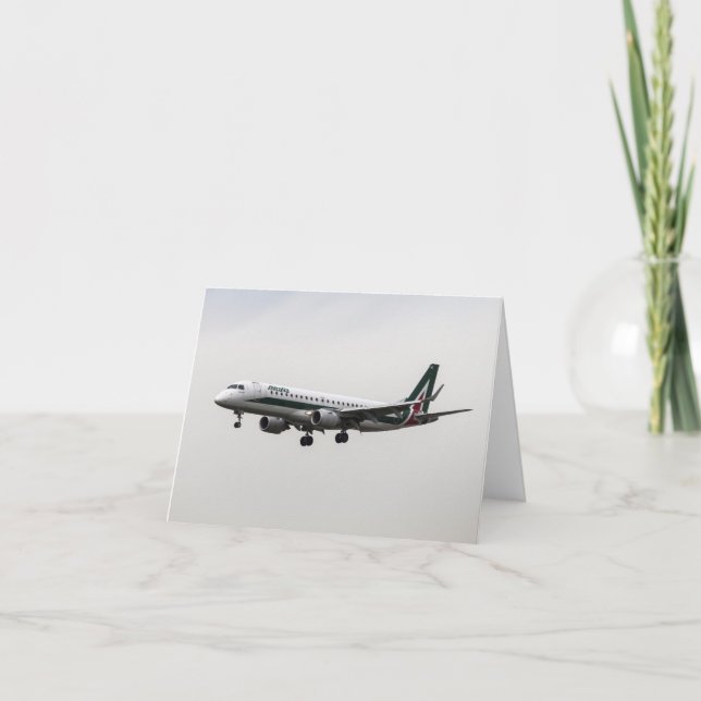 Alitalia Embraer 190 Card (Front)
