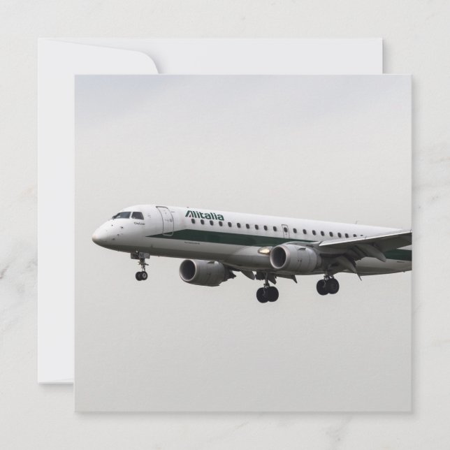 Alitalia Embraer 190 Card (Front)