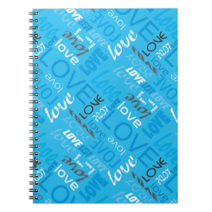 Alive Cyan Gallery Love Words Art Notebook