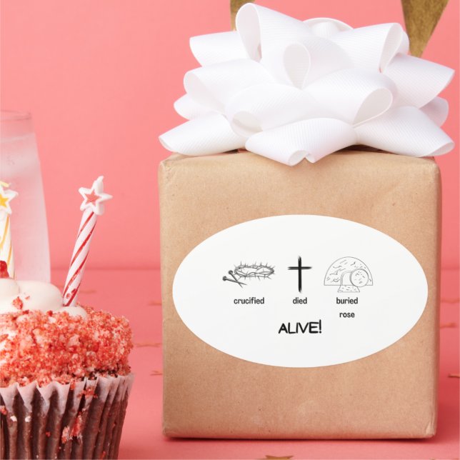 ALIVE!  Oval Stickers 20 per sheet (Party)