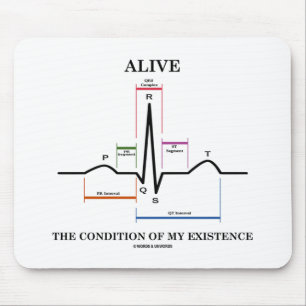 Alive The Condition Of My Existence (ECG/EKG) Mouse Pad