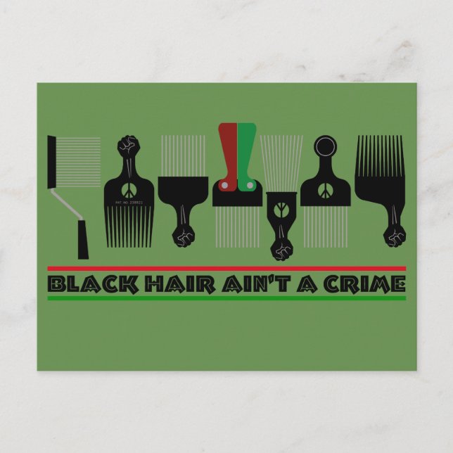 ALKEBULAN - BLACK HAIR AIN'T A CRIME v1B Postcard (Front)