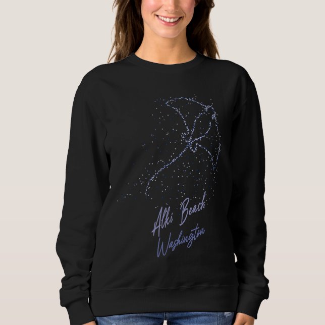 Alki Beach  Washington  Souvenir Sweatshirt (Front)