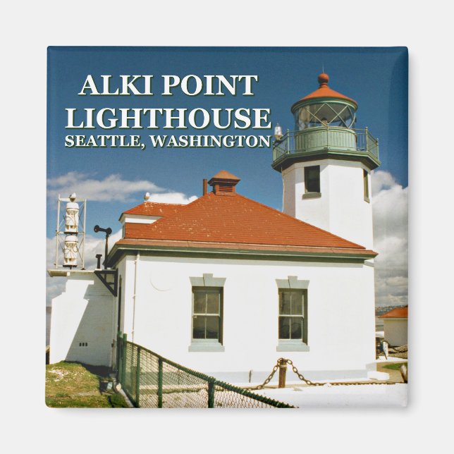 Alki Point Lighthouse, Seattle Washington Magnet (Front)