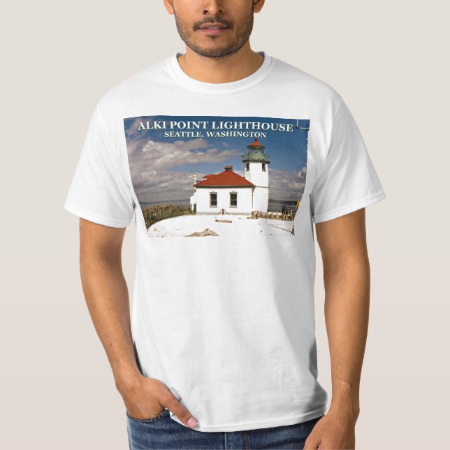 Alki Point Lighthouse, Seattle Washington Shirt (Front)