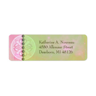 Alkmaar Nouveau in Pink & Green - Address Labels