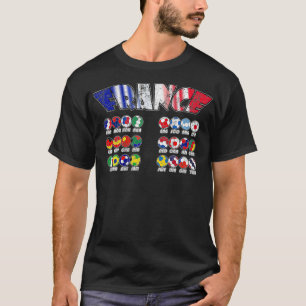 All 24 National Soccer Teams to France Back T-Shirt