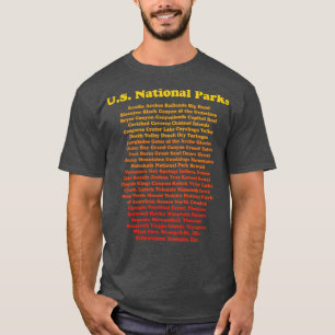 All 62 National Parks Shirt List Yellowstone Yosem