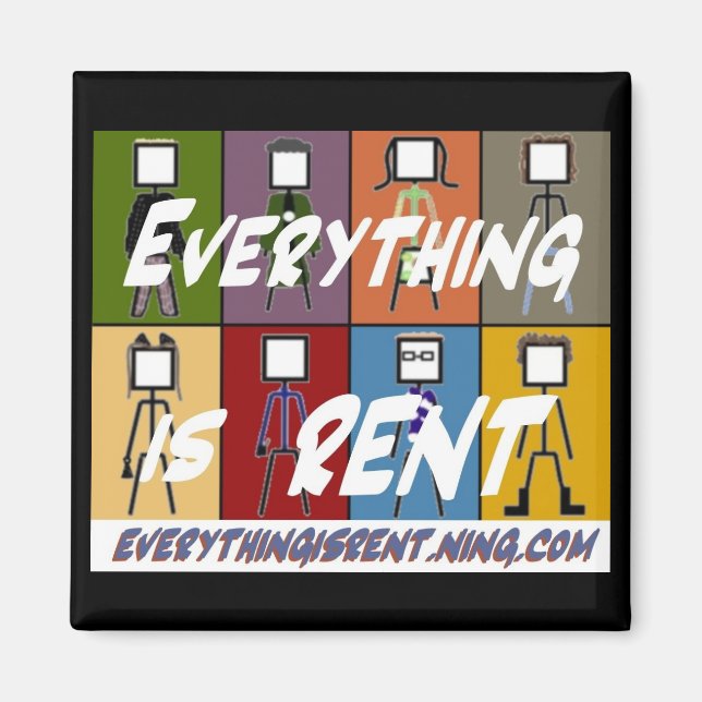 All 8 Stick Figures Magnet (Front)