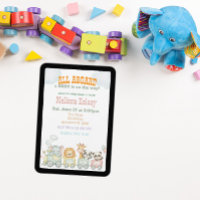 All Aboard Animal Train Baby Shower