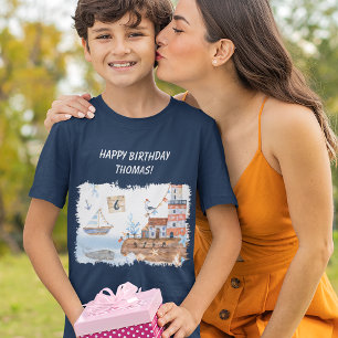All Aboard Ocean Kids Personalized Birthday T-Shirt