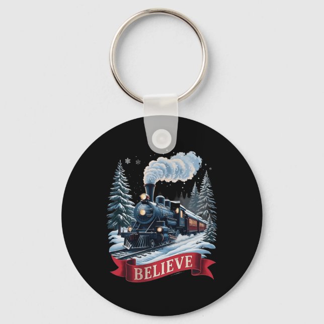All Aboard Polar Express Christmas North Pole Xmas Key Ring (Front)