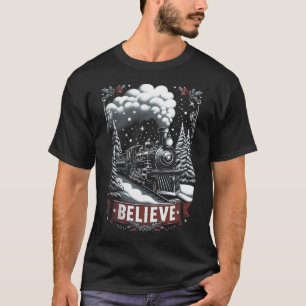 All Aboard Polar Express Christmas North Pole Xmas T-Shirt