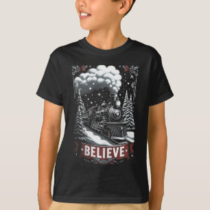 All Aboard Polar Express Christmas North Pole Xmas T-Shirt