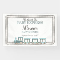 All Aboard the Baby Express Train Boy Baby Shower