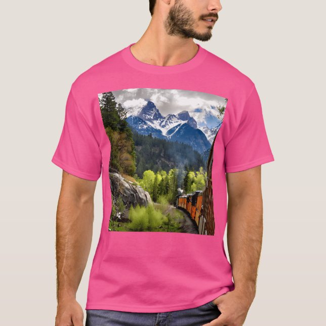 All Aboard The Durango Silverton Railroad T-Shirt (Front)