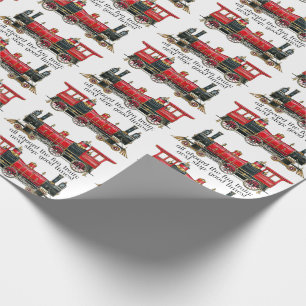 All aboard the fun train, next stop: good times! wrapping paper