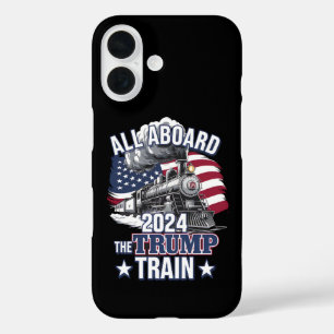 All Aboard The Trump Train Trump 2024 Patriotic US iPhone 16 Case