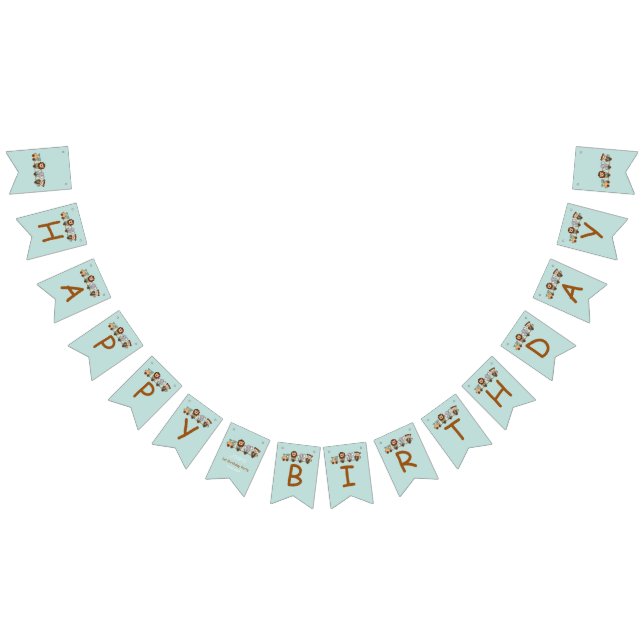 ALL ABOARD Train Fiesta Kids Birthday Bunting (All)