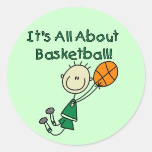 All About Basketball Tshirts and Gifts Classic Round Sticker