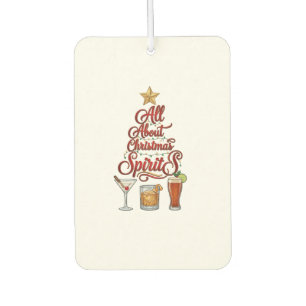 All About Christmas Spirits Cocktails Whiskey Star Car Air Freshener
