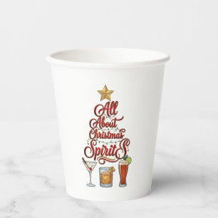 All About Christmas Spirits Cocktails Whiskey Star Paper Cups