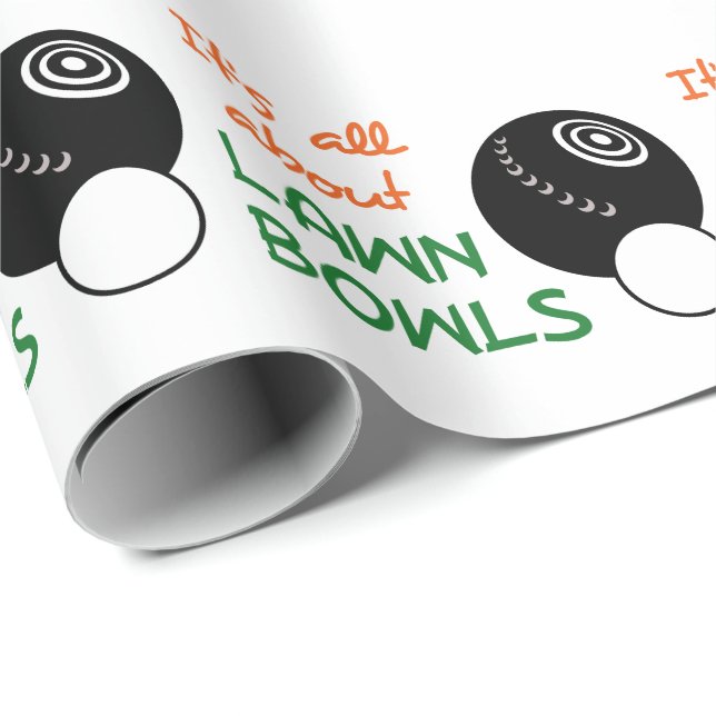 All About Lawn Bowls Wrapping Paper (Roll Corner)