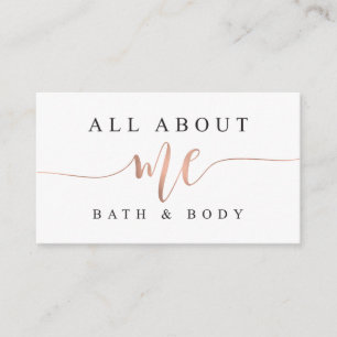 All About Me Bath and Body Business Card